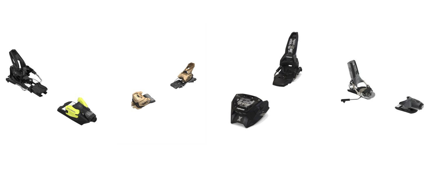 Product lineup: Salomon Strive 14 GW, Tyrolia Attack 14 GW, Marker Griffon X 13, Look Pivot 2.0 15 GW