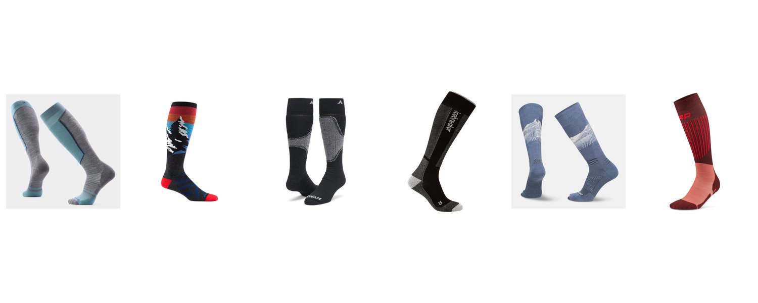 Ski sock lineup: Smartwool, Darn Tough, Wigwam, Icebreaker, Le Bent, CEP