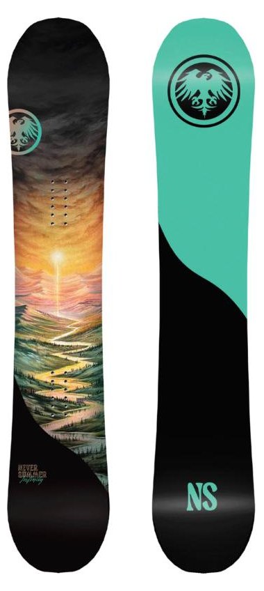 Never Summer Infinity women's snowboard topsheet and base
