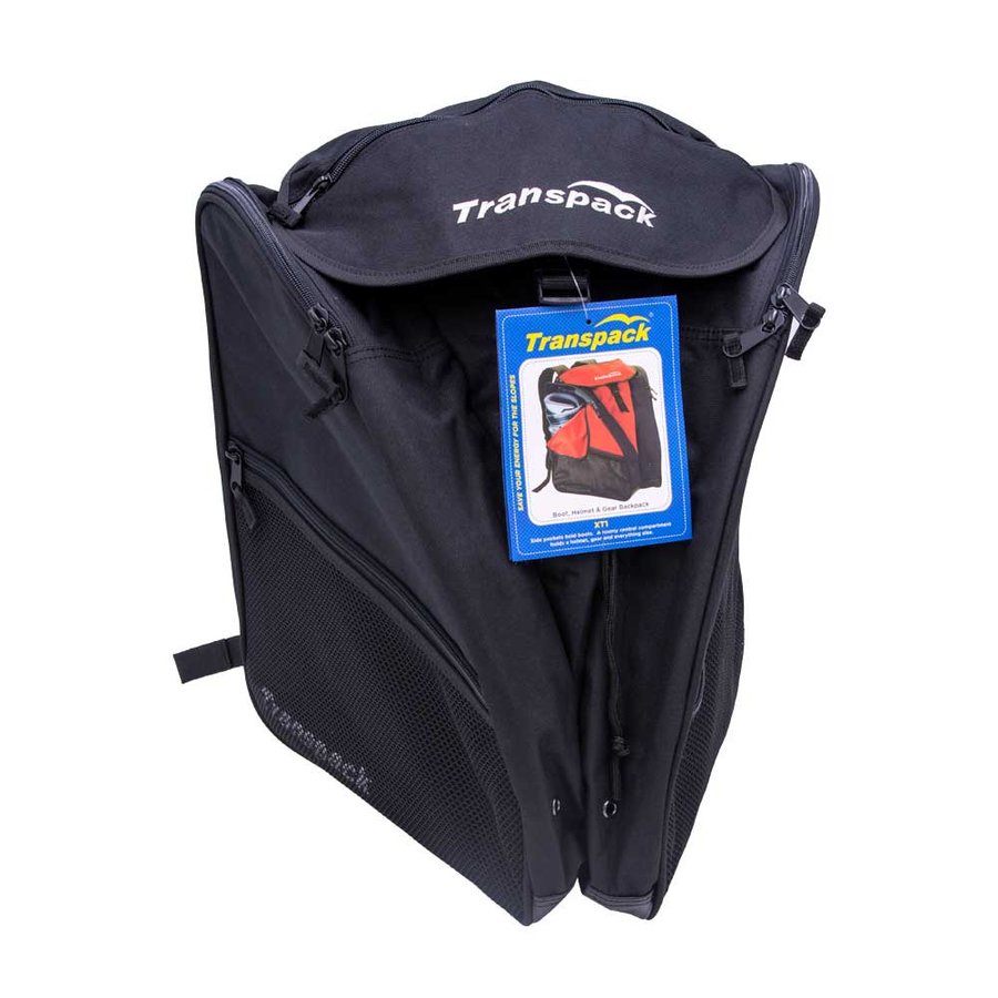 Transpack XT1 boot bag in black with mesh side panels and top lid