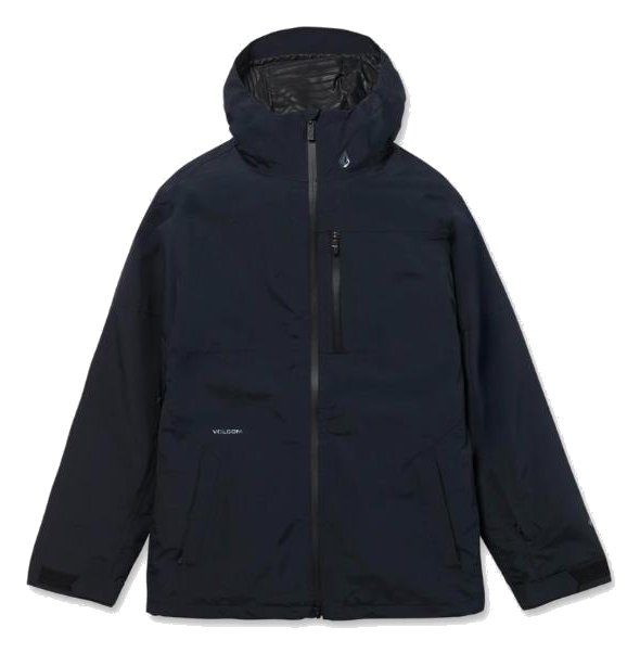 Volcom L Gore-Tex snowboard jacket in black, front view
