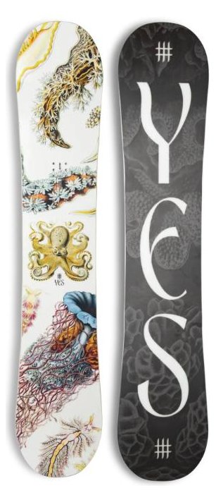 YES Hell Yes women's snowboard topsheet and base